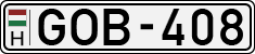 license plates of Hungary, Cars (1990)