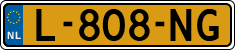 License plate of the Netherlands, Cars
