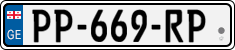 License plate of Georgia, Cars (2014)