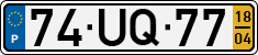 License plate of Portugal, Regular plates