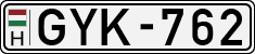 license plates of Hungary, Cars (1990)