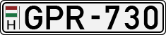 license plates of Hungary, Cars (1990)