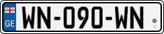License plate of Georgia, Cars (2014)