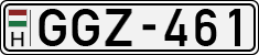 license plates of Hungary, Cars (1990)