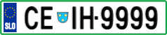 License plate of Slovenia, Vanity Plates