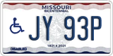 Missouri, Vehicles for disabled persons (AB 12C)