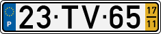 License plate of Portugal, Regular plates