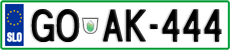 License plate of Slovenia, Cars