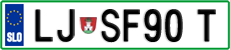 License plate of Slovenia, Vanity Plates