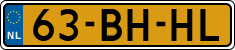 License plate of the Netherlands, Light Commercial Vehicles (1994 system)