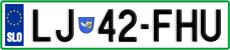 License plate of Slovenia, Cars