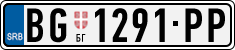 License plate of Serbia, Cars