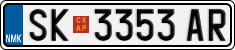 License plate of North Macedonia, Regular plates (2012)