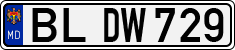 License plate of Moldova, Cars (1992)