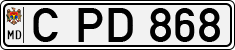 License plate of Moldova, Cars (1992)