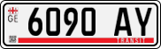 License plate of Georgia, Export transit plates
