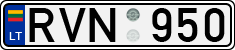License plate of Lithuania, Cars
