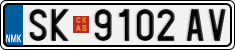 License plate of North Macedonia, Regular plates (2012)