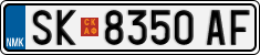 License plate of North Macedonia, Regular plates (2012)