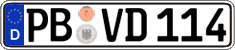 German license plate, Regular plates