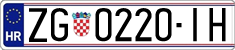 License plate of Croatia, Regular plates