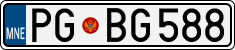 License plate of Montenegro, Cars