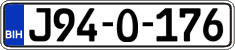 License plate of Bosnia and Herzegovina, Regular plates