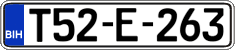 License plate of Bosnia and Herzegovina, Regular plates