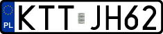 License plates of Poland, Regular car plates