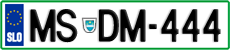 License plate of Slovenia, Cars