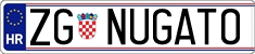 License plate of Croatia, Vanity Plates