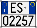 License plate of Italy, Motorcycles (1994 year series)