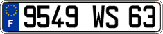 French license plate, FNI