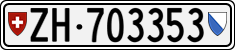 License plate of Switzerland, Cars