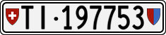 License plate of Switzerland, Cars