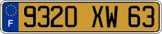 French license plate, FNI