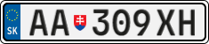 License plate of Slovakia, Cars