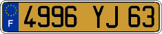 French license plate, FNI