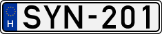 license plates of Hungary, Cars (1990)