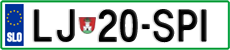 License plate of Slovenia, Cars