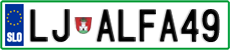 License plate of Slovenia, Vanity Plates