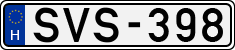 license plates of Hungary, Cars (1990)