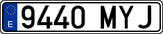 License plates of Spain, Ordinary (2000)
