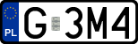 License plates of Poland, Regular car plates
