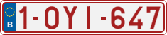 License plate of Belgium, Regular plates (2010)