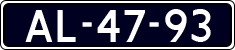 License plate of the Netherlands, Imported oldtimers (cars)