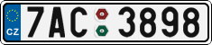 License plate of the Czech Republic, Cars (2001)
