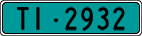 License plate of Switzerland, Agricultural vehicles (green)