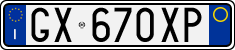 License plate of Italy, Cars (1994 year series)