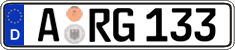 German license plate, Regular plates